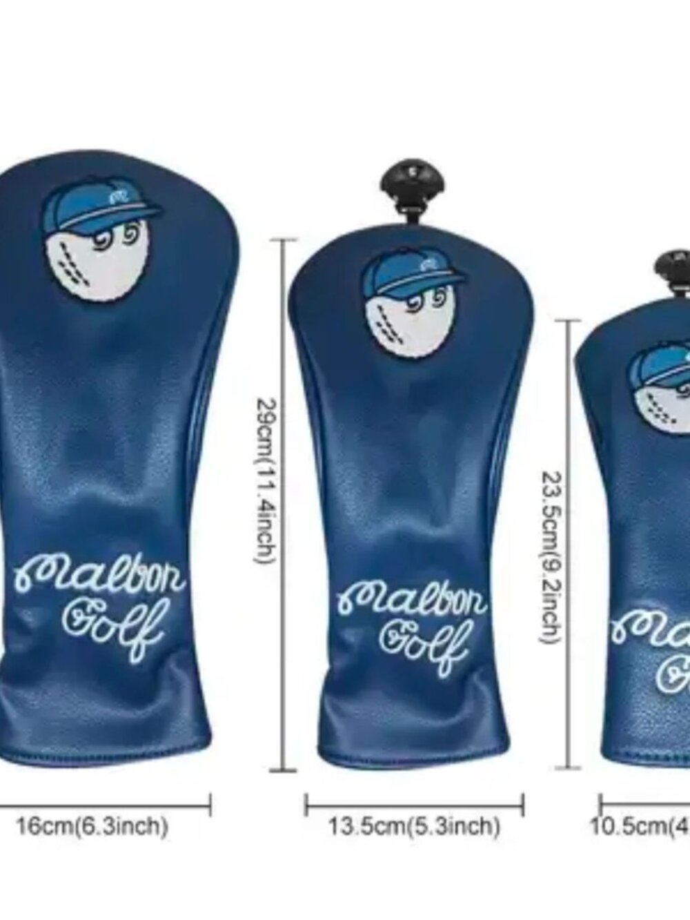 Malbon Golf Club Head Covers Navy Blue